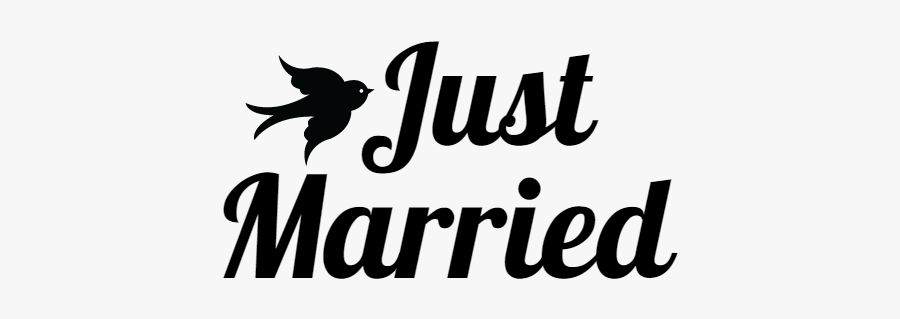 Just Married Banner Clipart - Calligraphy, Transparent Clipart