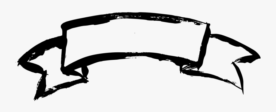 Transparent Ribbon Banners Clipart - Drawn Ribbon Banner Png, Transparent Clipart
