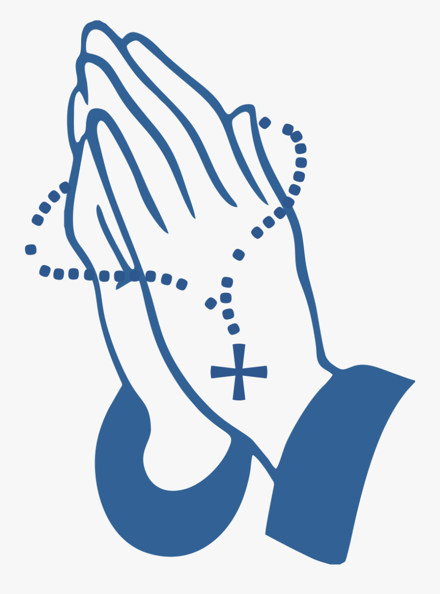 Collection Of Free Rosary Drawing Simple Download On - Thank You Hand Clipart, Transparent Clipart