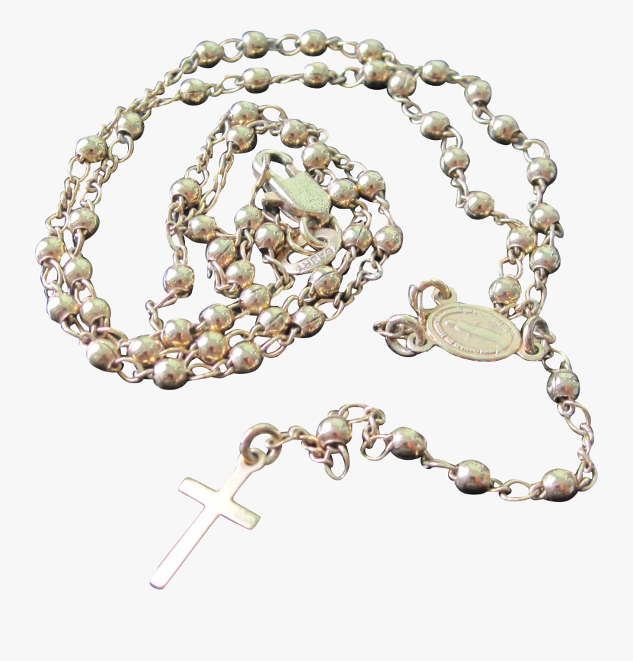 Vintage Gold Tone Rosary Gold Heart Png - Rosary Gold Png, Transparent Clipart