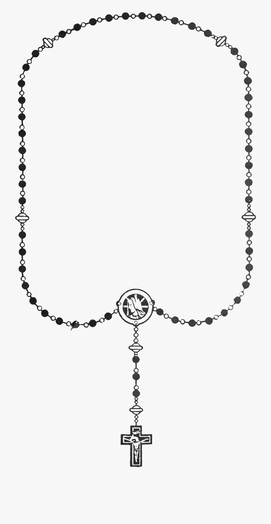 File - Rosary-black - Wikimedia Commons - Rosary, Transparent Clipart