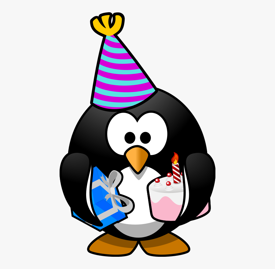 Clipart Girl Penguins - Penguin Cartoon Happy Birthday, Transparent Clipart