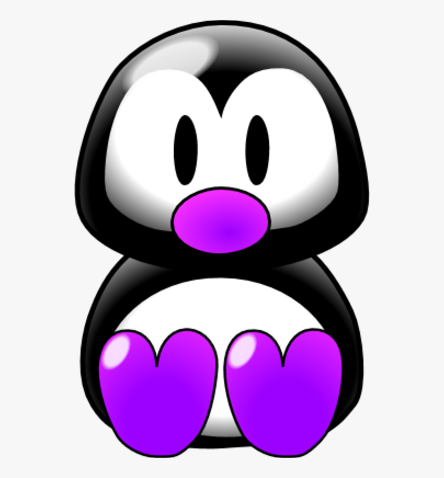 Baby Penguin Sitting With Feet Forward - Penguin Clip Art, Transparent Clipart