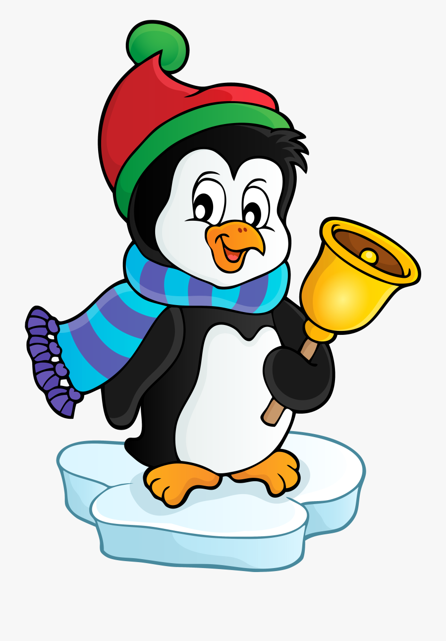 Penguin With Bell Transparent Png Clip Art Image - Png Transparent Penguin Clipart, Transparent Clipart