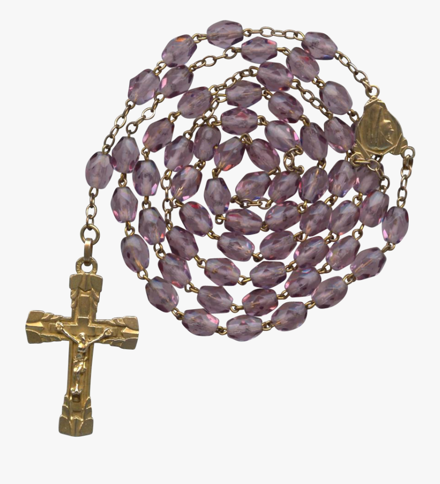 Free Download Amethyst Clipart Amethyst Rosary Purple - Cross, Transparent Clipart