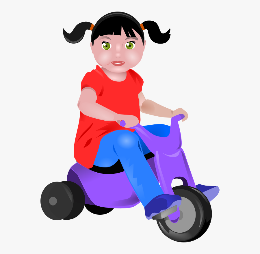 Toddler On Tricycle - Toddler Clip Art, Transparent Clipart
