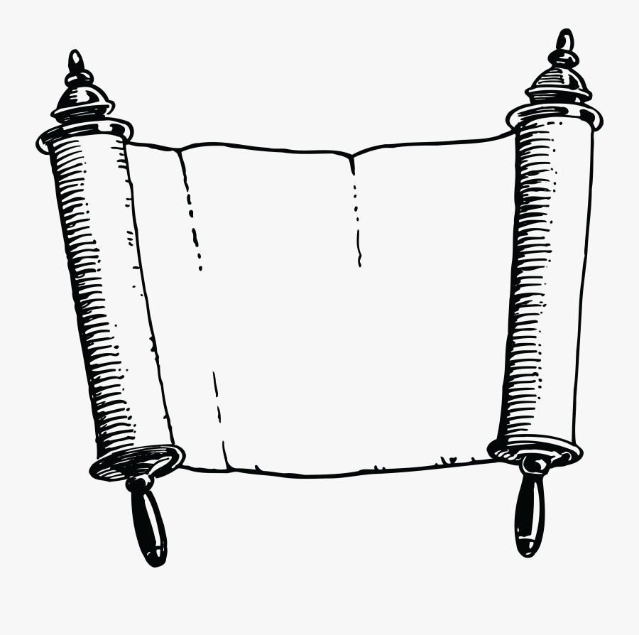 Transparent Scrolls Clipart - Clip Art Torah Scroll, Transparent Clipart