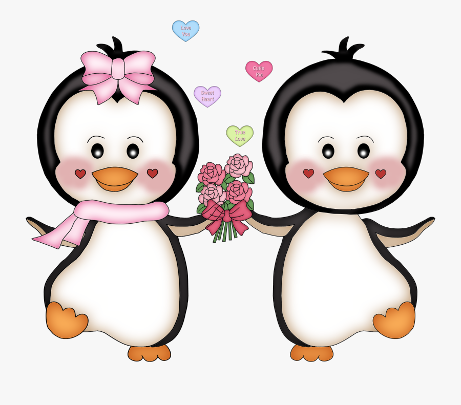 Clip Art Photo By Daniellemoraesfalcao Minus - Pinguinos Animados De Amor, Transparent Clipart