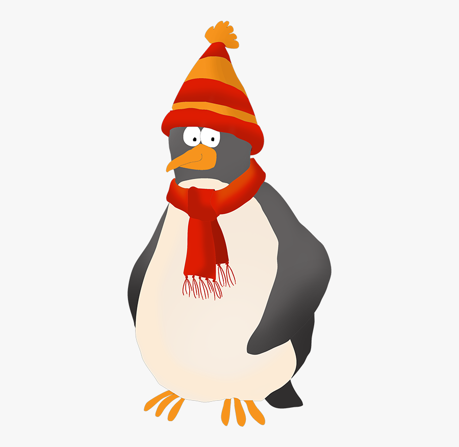 Penguin Dressed For Cold Winter - Adã©lie Penguin, Transparent Clipart