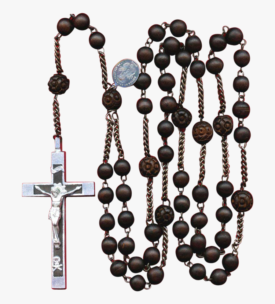 Scarce Seven Sorrows Wood Habit Rosary Aluminum & Steel - Bead, Transparent Clipart