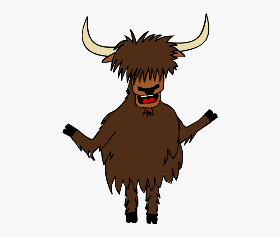 Art,supernatural Creature,facial Hair - Yak Clip Art, Transparent Clipart