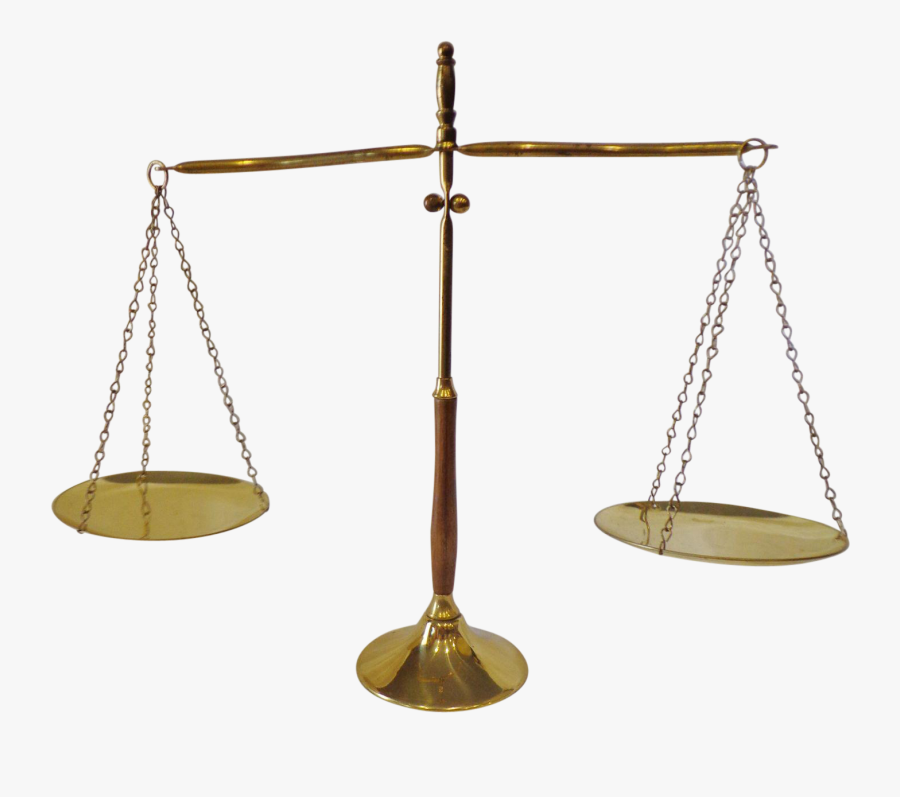 Vintage Mid Century Modern Danish Decorative Scales - Brass, Transparent Clipart