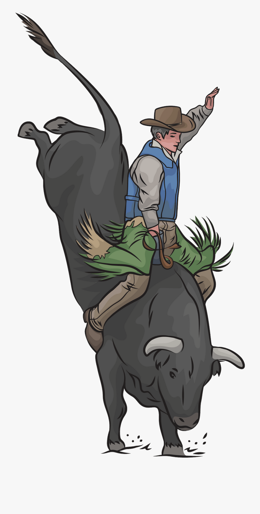 Bull Riding, Transparent Clipart
