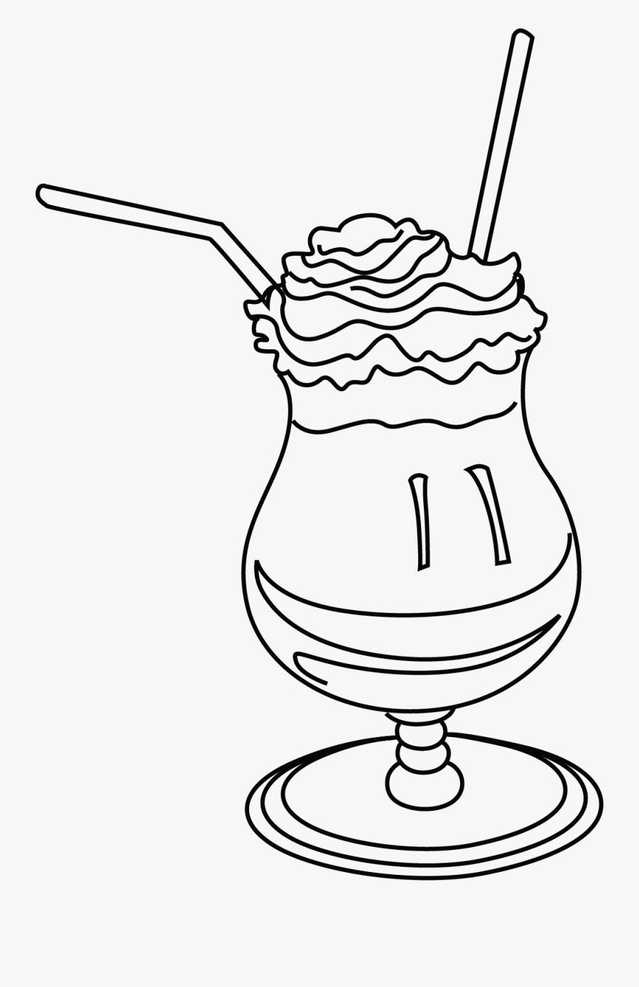 Icecream Clipart Drawing - ไอ ติ ม ลาย เส้น, Transparent Clipart