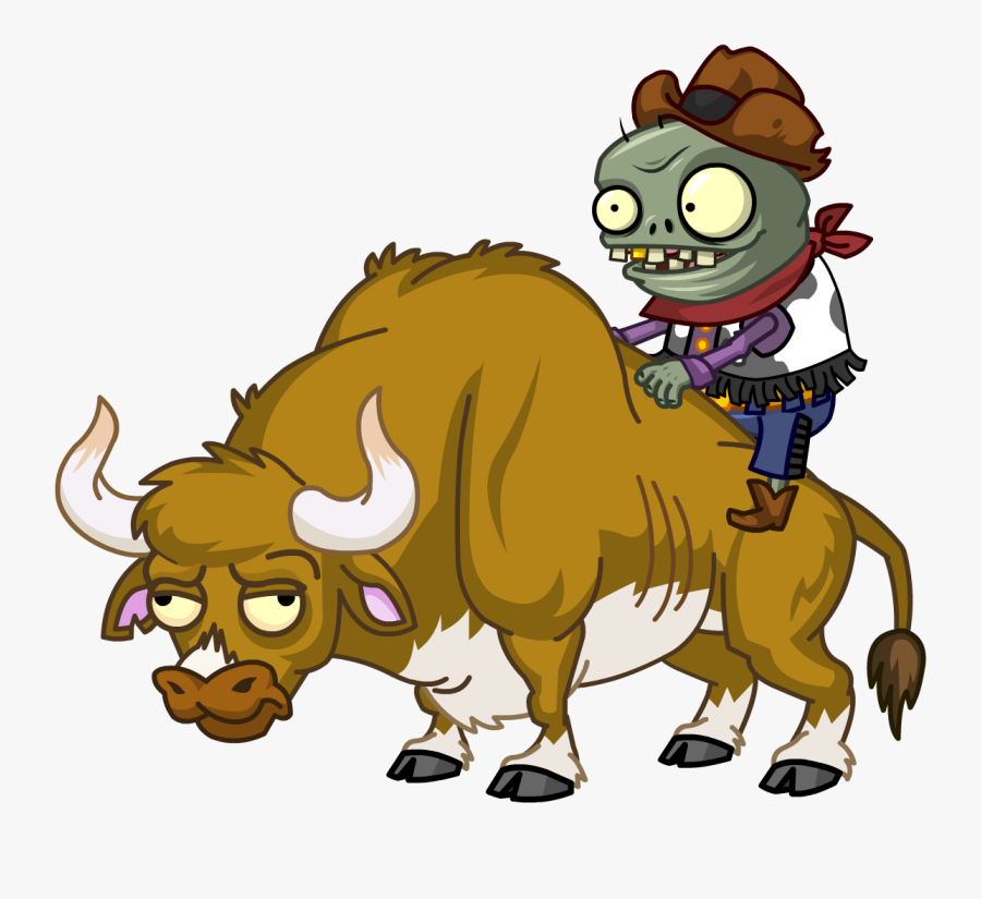 Zombie Bull Rider Character - Plants Vs Zombies Bull, Transparent Clipart