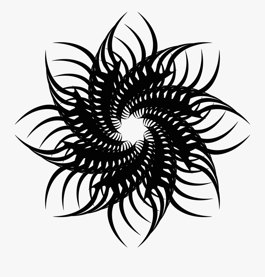 Tribal Clipart Flower - Flor Tribal Png, Transparent Clipart