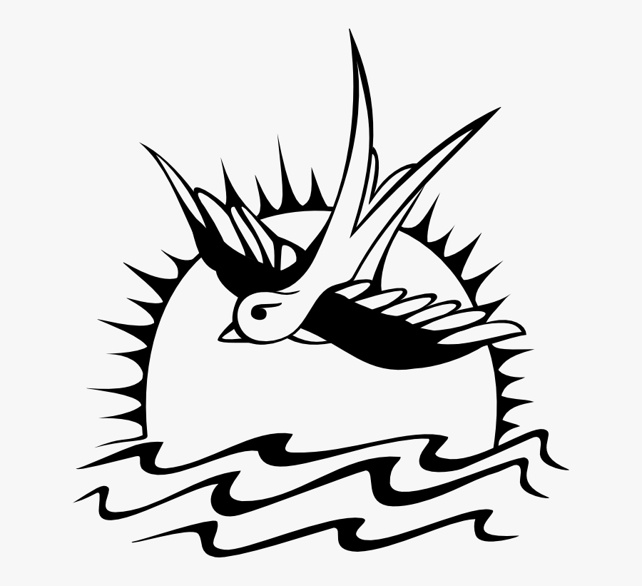 And Tattoo Caribbean Pirates Sparrow Of Tribal Clipart - Jack Sparrow Bird Tattoo, Transparent Clipart