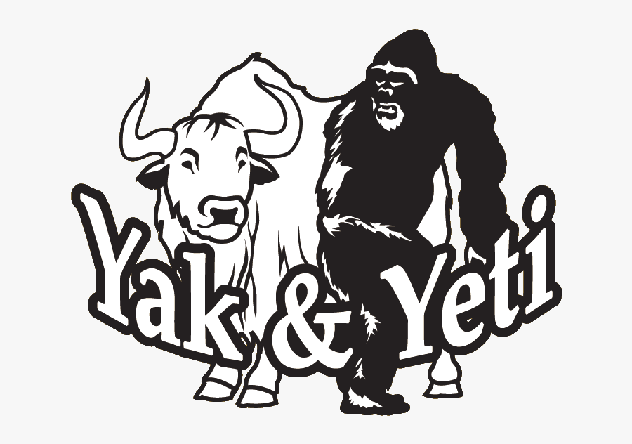 Clip Art Black And White Stock Indian Nepalese Food - Yak And Yeti Logo, Transparent Clipart