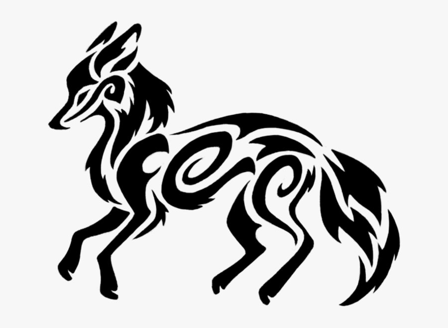 Transparent Tribal Arrow Clipart - Drawing Black And White Fox, Transparent Clipart