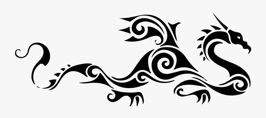 Tribal Dragon - Dragão Estilizado Desenho, Transparent Clipart