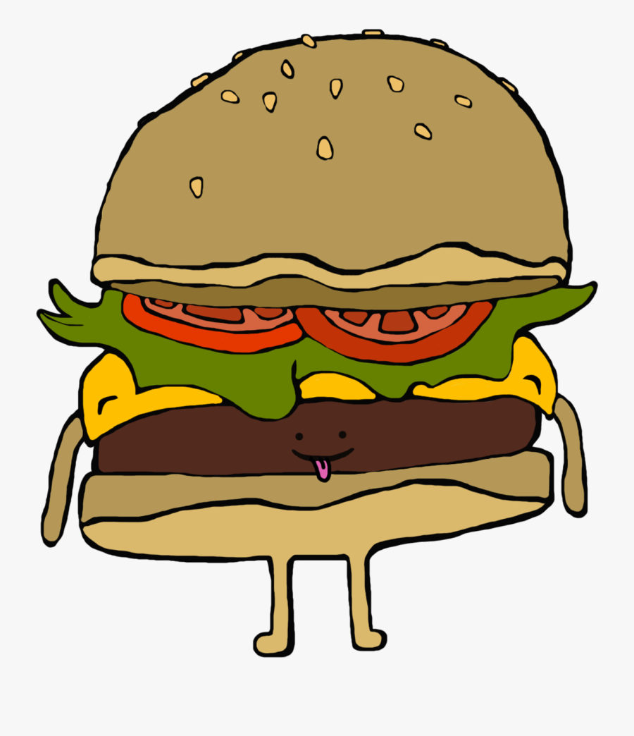 Cute Foods On Behance - Cheeseburger, Transparent Clipart