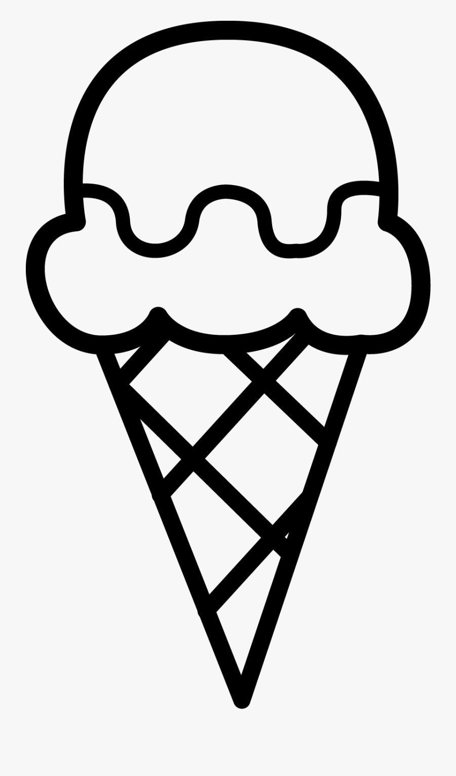 Ice Cream Cone Clipart , Png Download - Ice Cream Cone Clipart Black ...