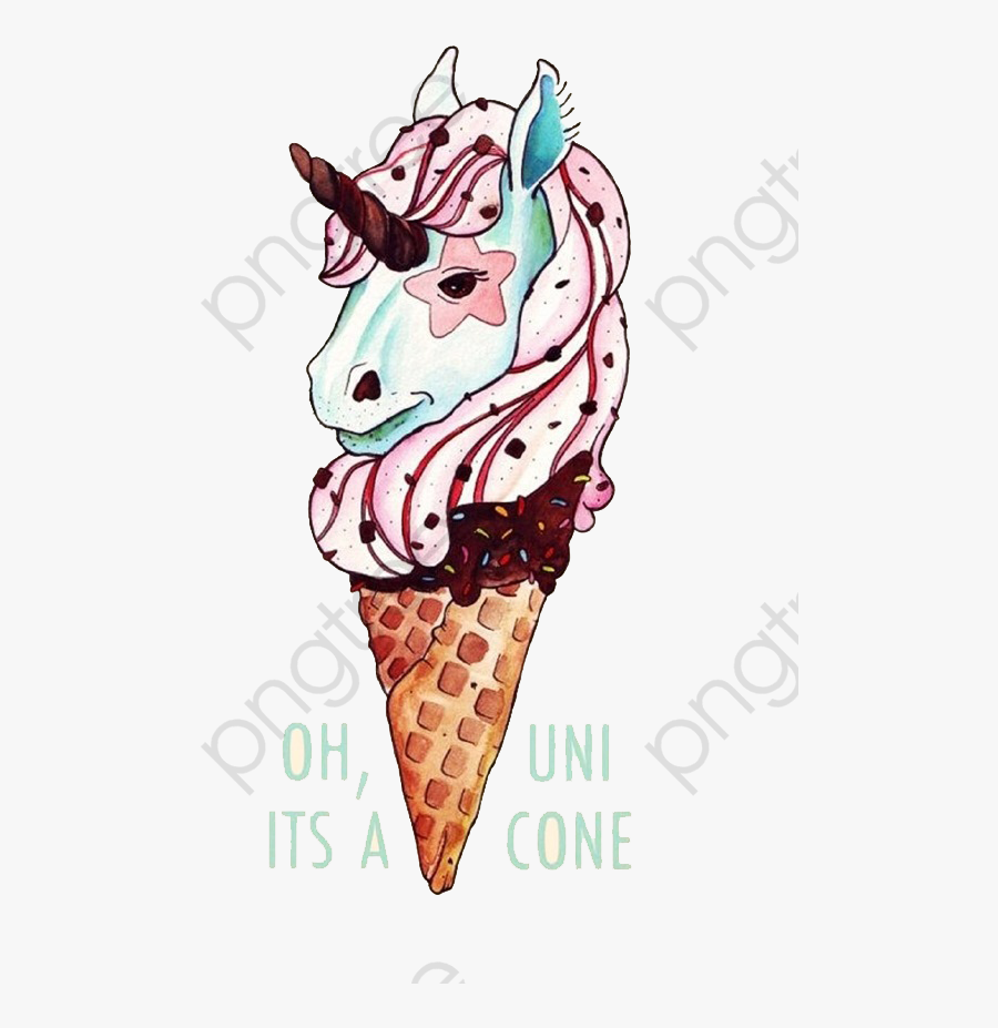 Unicorn Ice Cream - Unicorn Ice Cream Art, Transparent Clipart