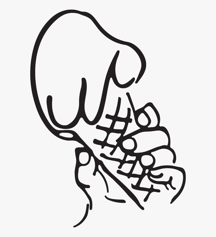 Transparent Lick Clipart - Licking Ice Cream Clipart Black And White, Transparent Clipart