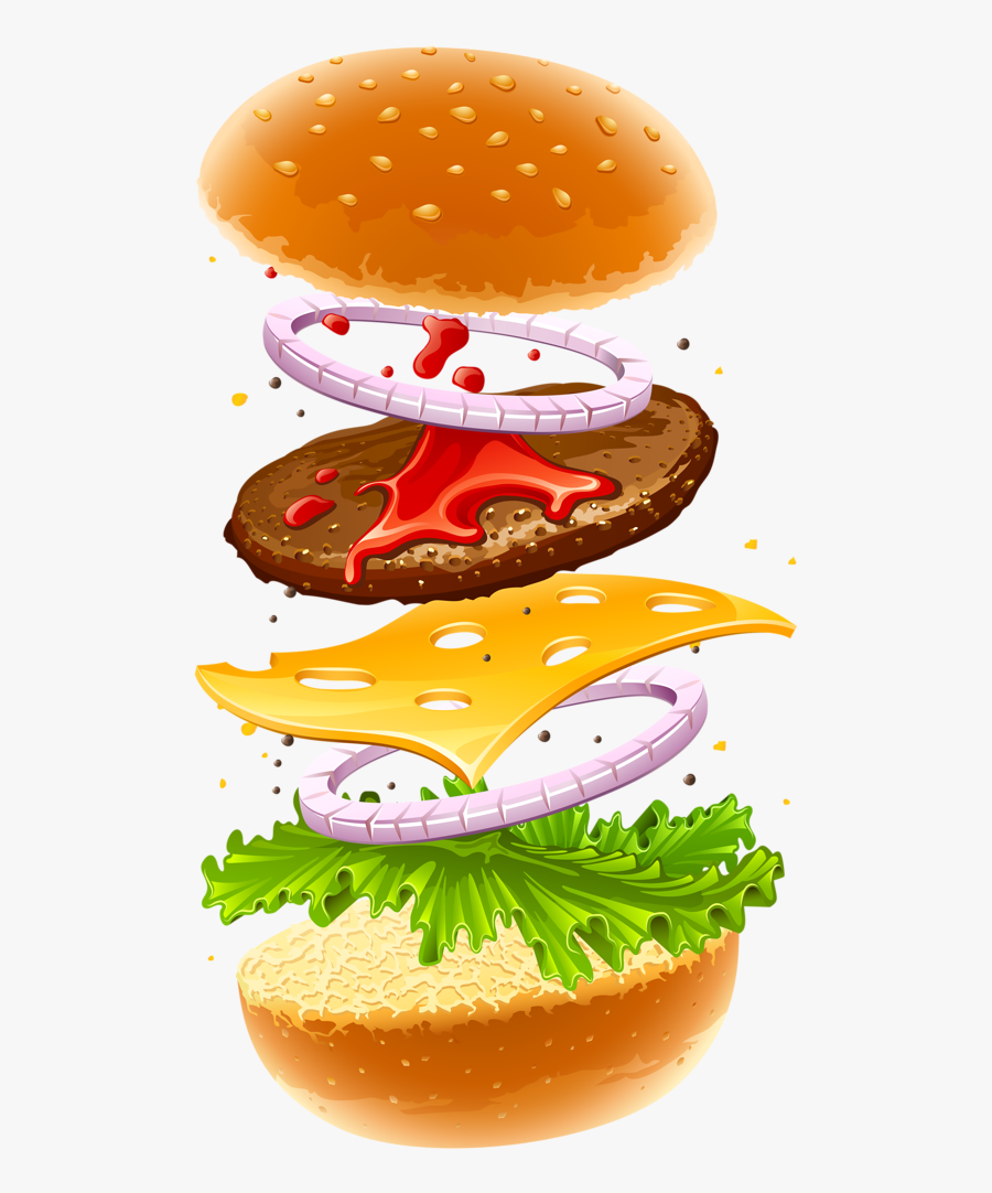 Meal Png Clipart - Hamburger Cheese, Transparent Clipart