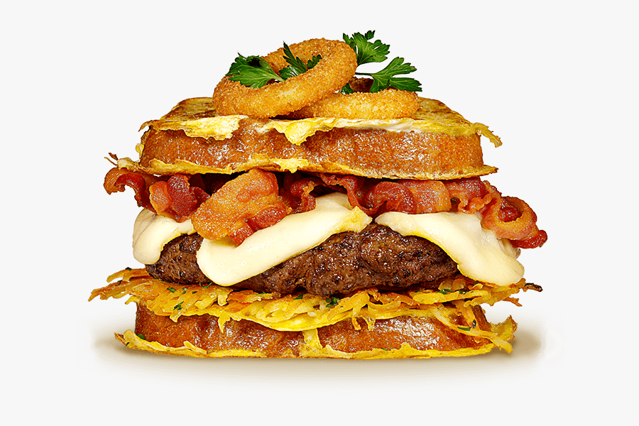 Hamburger Clipart Bacon Cheeseburger - Farmer John Burger, Transparent Clipart
