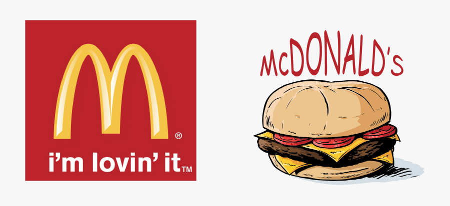 Mcdonalds Hamburger With Logo, Transparent Clipart