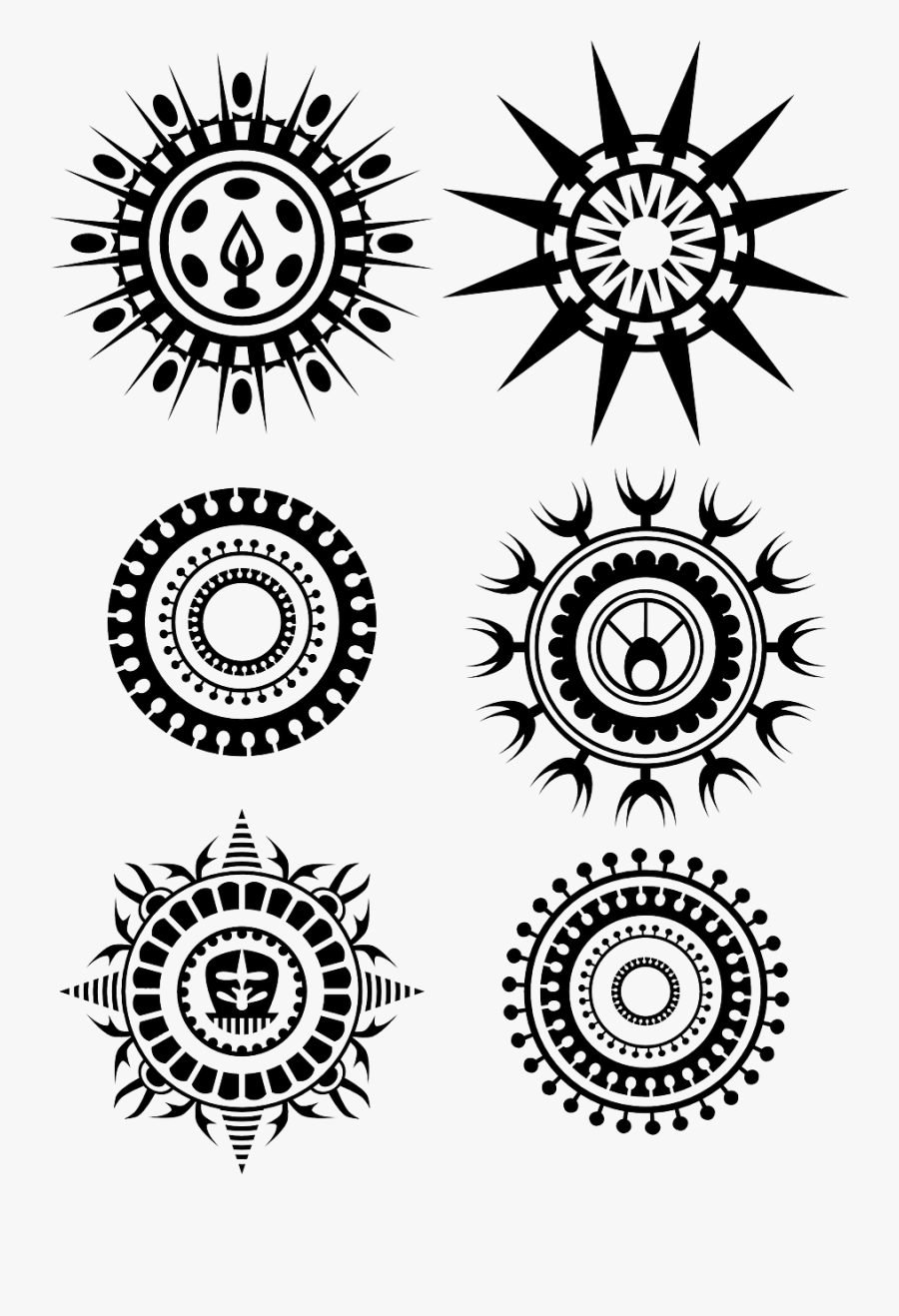 Tribal Circle Tattoo, Transparent Clipart