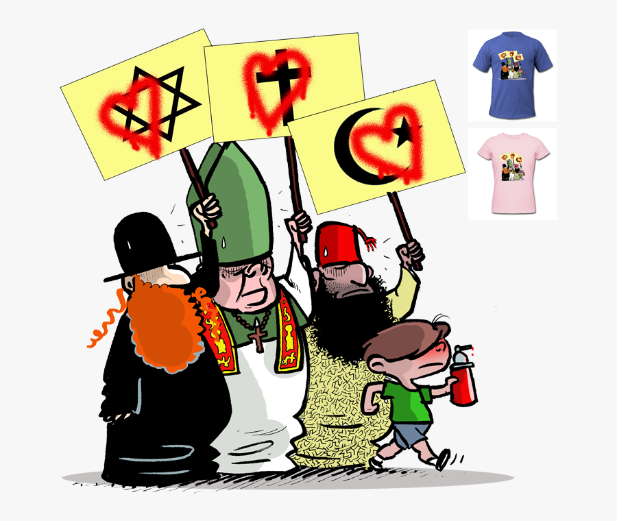 Religion Cartoon Png Clipart , Png Download - Cartoon Amendment 1 Freedom Of Religion, Transparent Clipart