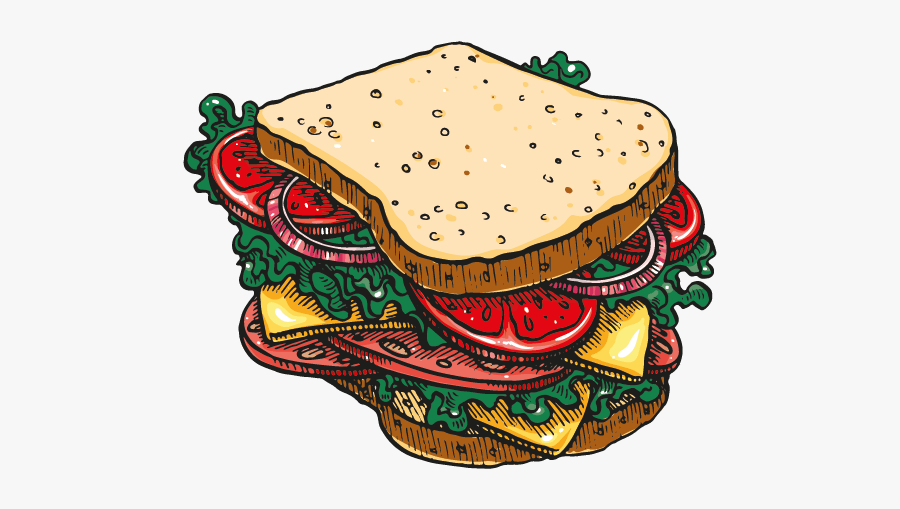 Sandwiches Illustration Opt - Fast Food, Transparent Clipart