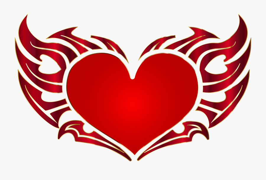 Tribal Heart, Transparent Clipart