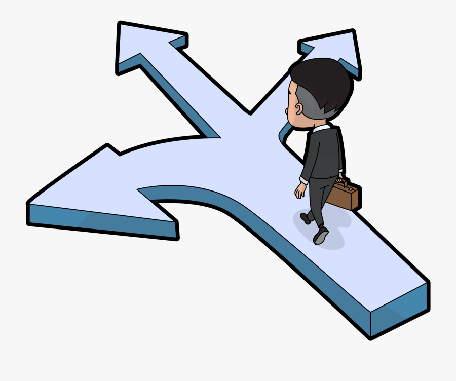 Clipart Walking Arrival Time - Crossroad Svg, Transparent Clipart