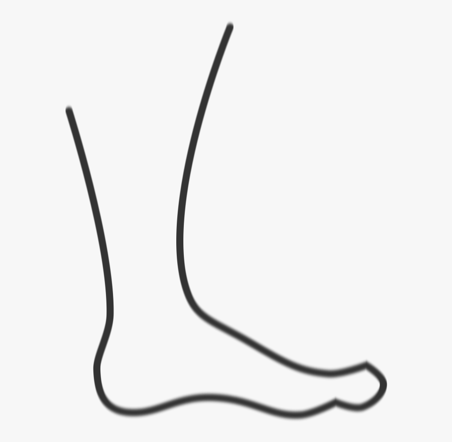 Transparent Barefoot Clipart - Silueta De Un Pie, Transparent Clipart