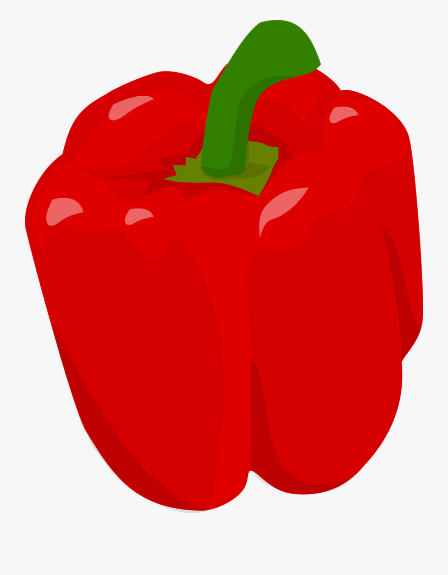 Pimiento,bell Pepper,natural Foods - Red Bell Pepper Clipart, Transparent Clipart