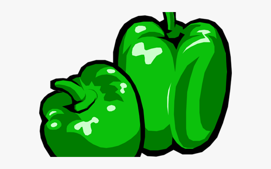 Pepper Clipart Green Pepper - Green Bell Pepper Clip Art, Transparent Clipart