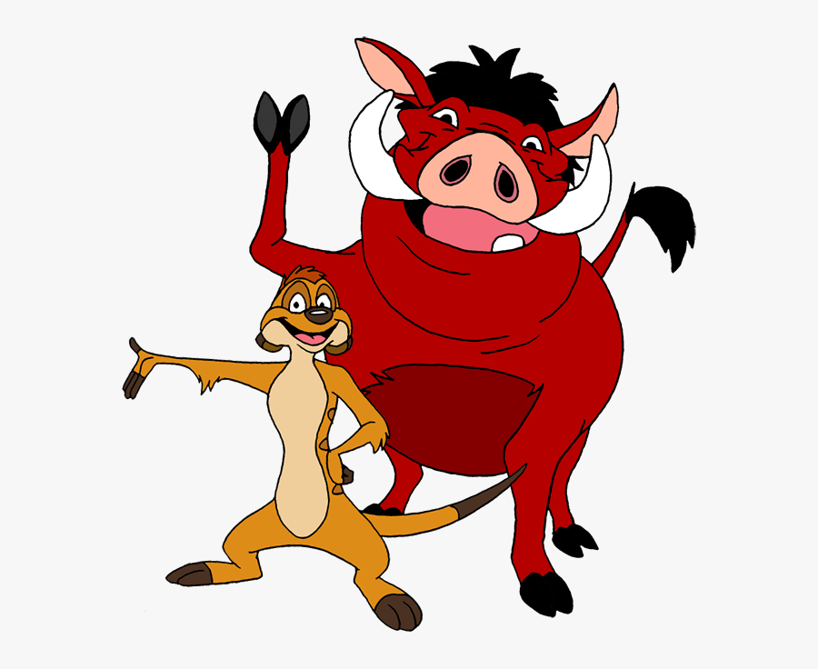 Transparent King On Throne Clipart - Cartoon Timon And Pumbaa, Transparent Clipart