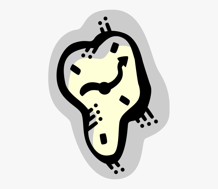 Figurine Clipart Memory - Salvador Dali Clock Vector, Transparent Clipart