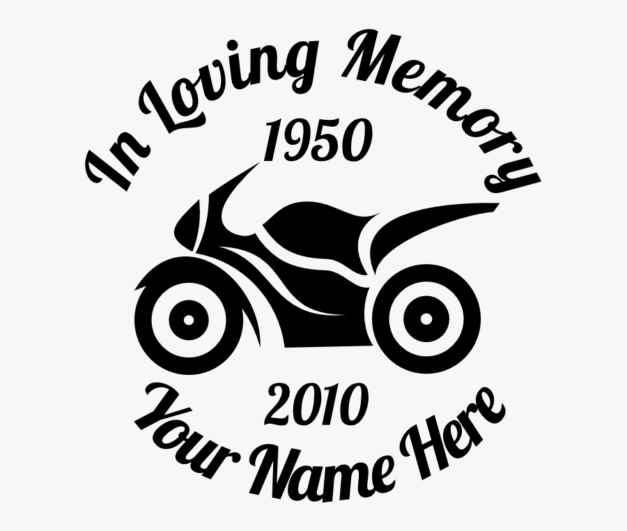 In Loving Memory Motorcycle Sticker - Loving Memory Of Svg, Transparent Clipart