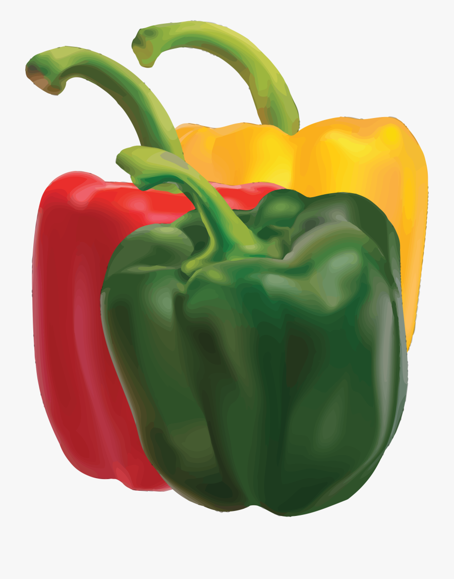 Bell Pepper,natural Foods,peperoncini - Bell Peppers Vector Png, Transparent Clipart