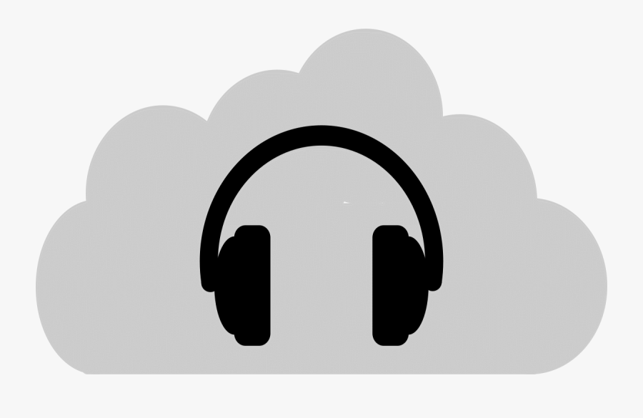 Cloud Sound - Music Headphones Clip Art, Transparent Clipart