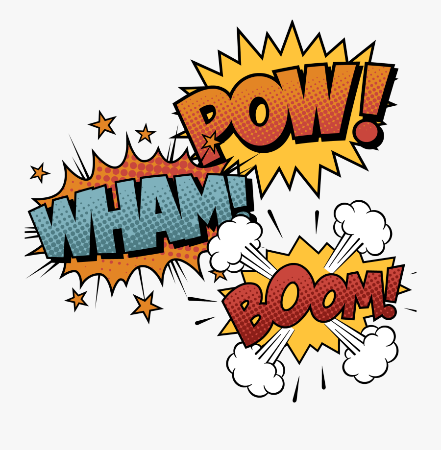 Bam Pow Zang Comics - Illustration, Transparent Clipart