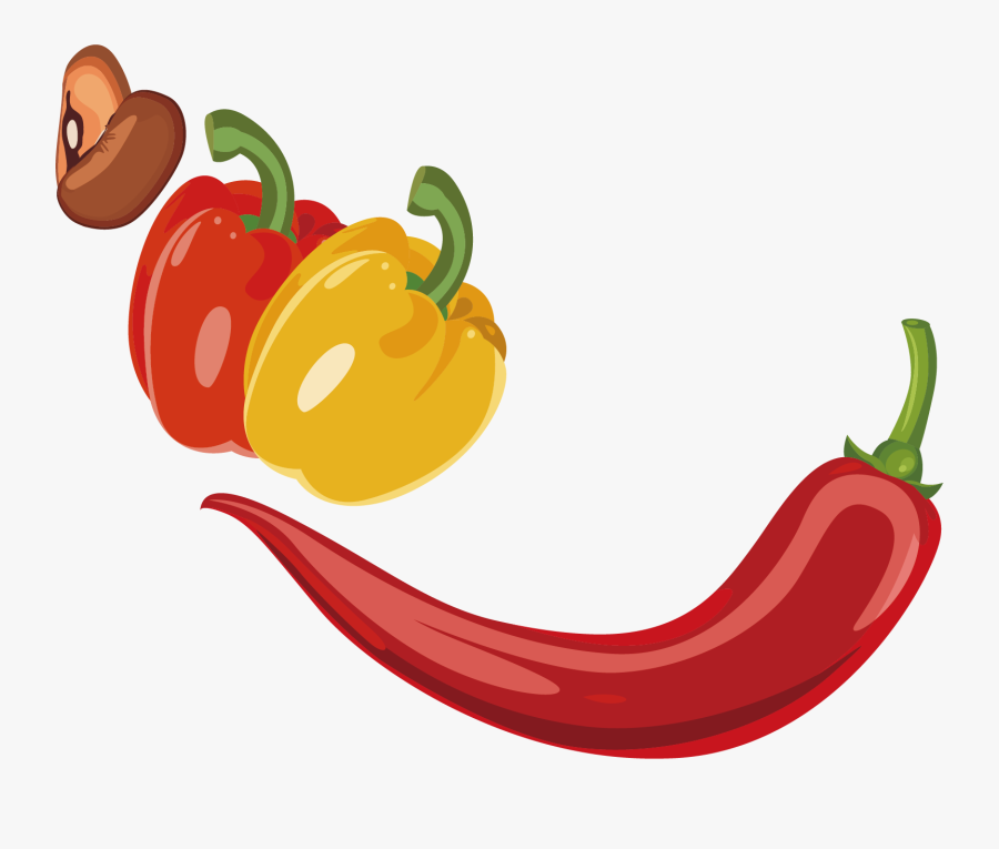 Chili Pepper Bell Pepper Vegetable - Chiles Dibujo Png, Transparent Clipart