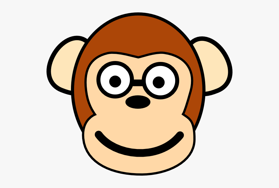 Nerd Glasses Clipart With Apple - Monkey Clip Art, Transparent Clipart