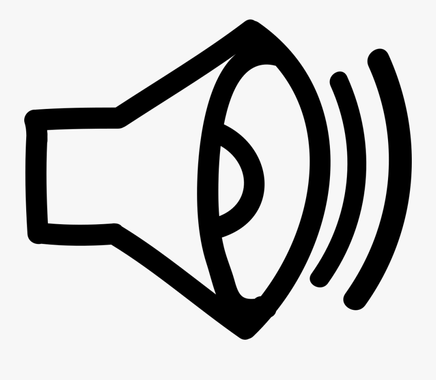 Sound Hand Drawn Interface Symbol Comments - Speakers Outline, Transparent Clipart
