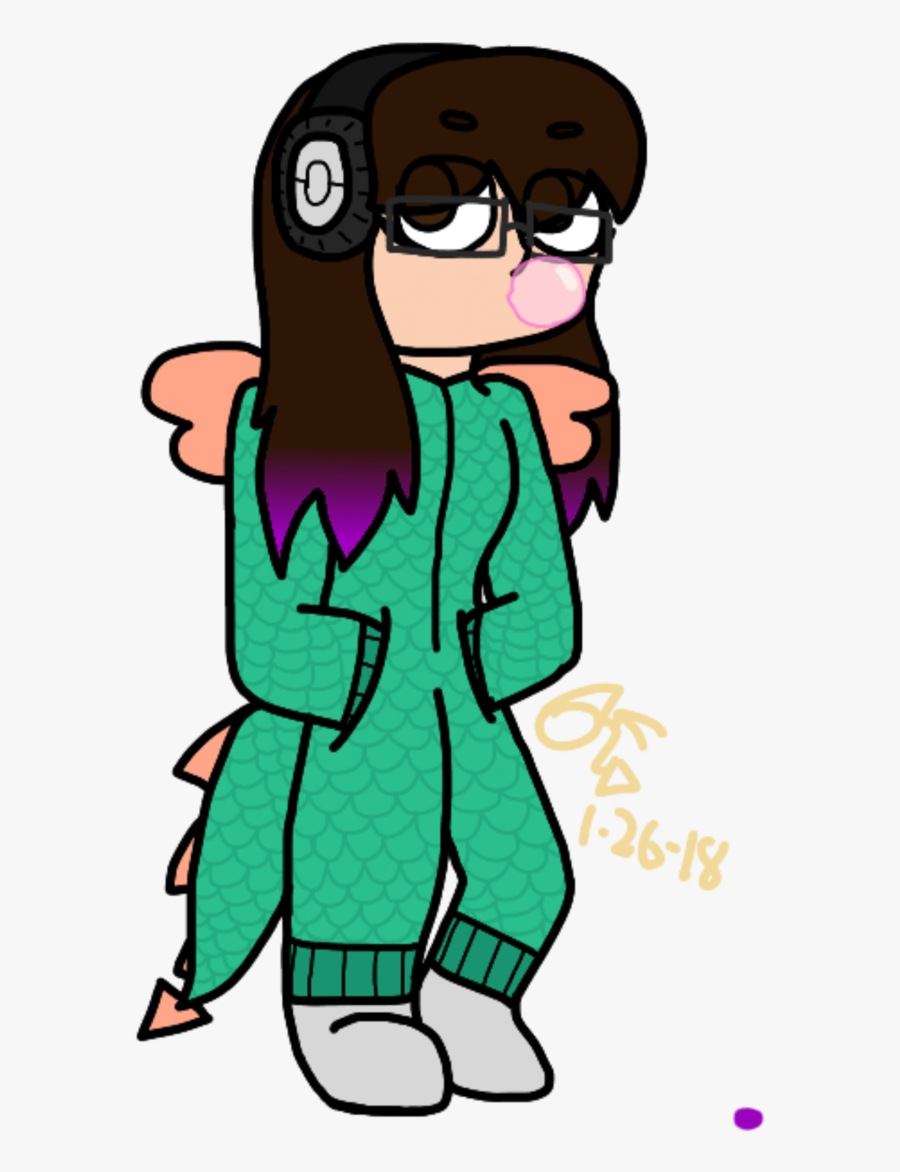 Ima Nerd By Aya The Dragon Fox77 - Cartoon, Transparent Clipart