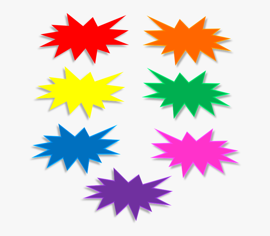Sunburst Clipart Callout Rainbow - Eclaté Png, Transparent Clipart